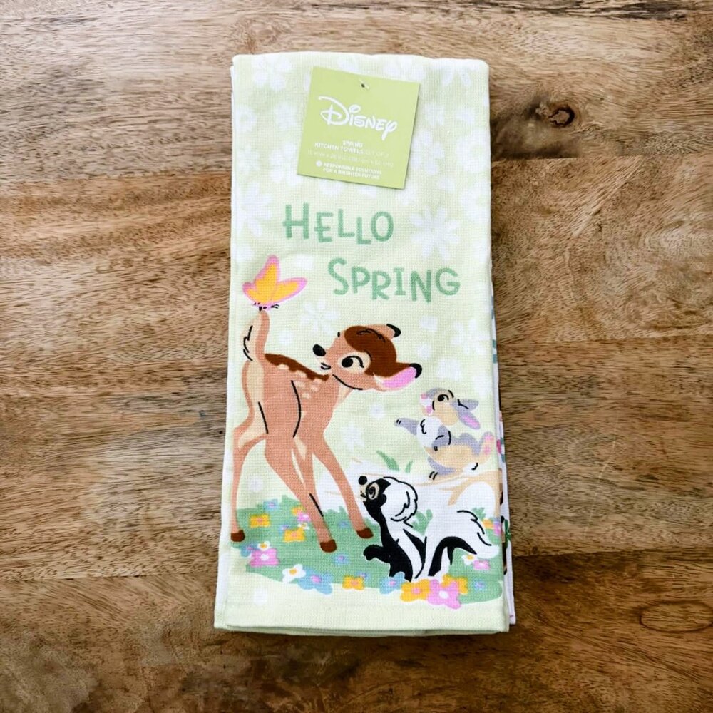 NEW 2Pk Bambi Hello Spring Kitchen Towels